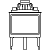 JOTUL Polska - Wkład kominowy Jotul I 18 PA - dxf widok z przodu dxf