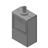 JØTUL UK LTD - Wood stoves  Jøtul Cube AG - I 400 FL - Dxf 3d dxf