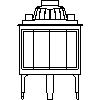 JOTUL Polska - Wkład kominowy Jotul I 18 HA - dxf widok z przodu dxf