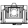 JOTUL Polska - Wkład kominowy Jotul I 520 F - dxf widok z góry dxf