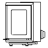 JØTUL UK LTD - Wood stoves  Jøtul I 520 FRL - Side view dwg