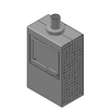 JØTUL UK LTD - Wood stoves  Jøtul Cube AL - I 500FL - Dxf 3d dxf