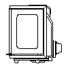 JOTUL Polska - Wkład kominowy Jotul I 520 FR no frame - dxf widok z boku dxf