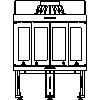 JOTUL Polska - Wkład kominowy Jotul I 400 HA - dxf widok z przodu dxf