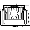 JOTUL Polska - Wkład kominowy Jotul I 520 FL - widok z góry dwg