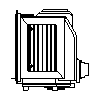 JOTUL Polska - Wkład kominowy Jotul I 520 F no frame - dxf widok z boku dxf