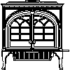 JOTUL Polska - Piec Jotul F 600 - dxf widok z przodu dxf