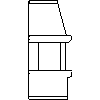 JOTUL Polska - Wkład kominowy Jotul FS 17 C - dxf widok z boku dxf