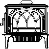 JØTUL UK LTD - Wood stoves Jøtul F 500 - Dxf front view dxf