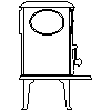 JOTUL Polska - Piec Jotul F 8 - dxf widok z boku dxf