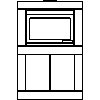 JØTUL UK LTD - Wood stoves  Jøtul FS 44-I 400 FL-500 - Dxf front view dxf