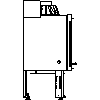 JOTUL Polska - Wkład kominowy Jotul I 400 FL - dxf widok z boku dxf