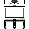 JØTUL UK LTD - Wood stoves Jøtul I 400 FL - Dxf front view dxf