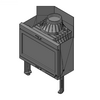 JØTUL UK LTD - Wood stoves Jøtul I 400 FL - Dxf 3d dxf