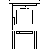 JOTUL Polska - Scan Andersen 8-2 soapstone - dxf widok z przodu dxf