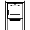 JØTUL UK LTD - DANISH HEATING IDEAS Scan Andersen 4-5 soapstone - Front view dwg