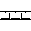 Franke Washroom Systems - Multiple wash basins  ANMW 431 - Plan view dwg