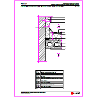 Paroc Group Oy - Insulation of flat roofs - PSM01, insulation of the roof with concrete slab channel - detail connection with the wall dwg