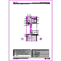 Paroc Group Oy - Insulation massive masonry walls - MSm03, facade wall at the junction of the window frame dwg