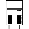 CLASSEQ  - Ice-o-matic  ICEU 105 - Front view dwg