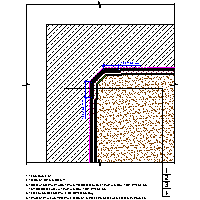 TechnoNICOL  - The foundation DRAINAGE LIGHT TechnoNicol - 3.8. The foundation DRAINAGE LIGHT - processing internal angle dwg