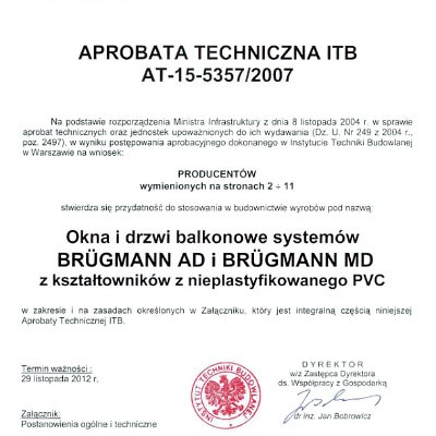 Salamander Window &amp; Door Systems S.A. - Salamander Window &amp; Door Systems S.A. - Approval ITB