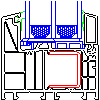 Salamander Window &amp; Door Systems S.A. - Window system bluEvolution 82 MD - Glazing frame HO9020 (detail) rfa