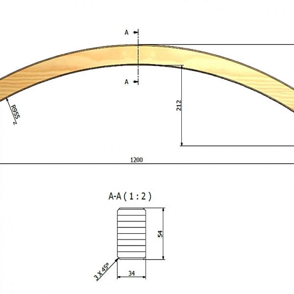 Jagram-Pro S.A. - Łuk płotowy 34x54x1200 - Nowe zdjęcie