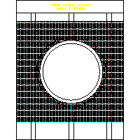 ebm-papst Mulfingen GmbH & Co. KG - The façade board Cedral - 16 hole round window - front view dwg