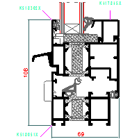 ALUPROF UK LTD. - Window and door system MB-60HI - Window-door 41-MB-099 60HI dwg