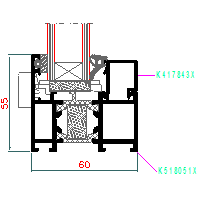 ALUPROF UK LTD. - Window and door system MB-60HI - Window-door 2-MB-003 60HI dwg