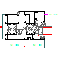 ALUPROF UK LTD. - Window and door system MB-60HI - Window-door 38-MB-096 60HI dwg