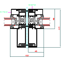 Aluprof S.A. - System okienno-drzwiowy MB-60HI - System okienno-drzwiowy 21 MB-60HI-028 dwg