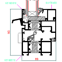 ALUPROF UK LTD. - Window and door system MB-60HI - Window-door 39-MB-097 60HI dwg