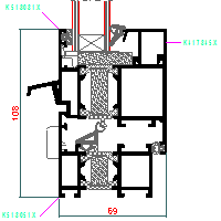 ALUPROF UK LTD. - Window and door system MB-60HI - Window-door 10-MB-016 60HI dwg