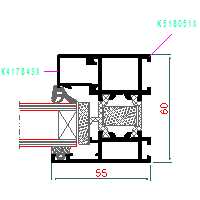 Aluprof S.A. - System okienno-drzwiowy MB-60HI - System okienno-drzwiowy 1 MB-60HI-001 dwg