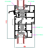 ALUPROF UK LTD. - Window and door system MB-60HI - Window-door 13-MB-019 60HI dwg