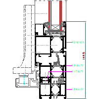 Aluprof S.A. - Drzwi harmonijkowe (folding doors) MB59S DH - 16 MB59S-HARM-017 dwg