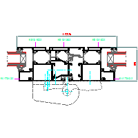 Aluprof S.A. - Drzwi harmonijkowe (folding doors) MB59S DH - 5 MB59S-HARM-005 dwg