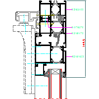 Aluprof S.A. - Drzwi harmonijkowe (folding doors) MB59S DH - 10 MB59S-HARM-011 dwg