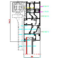 ALUPROF UK LTD. - Folding doors (folding doors) MB-59SC DH - 9 MB59SC-HARM-011 dwg