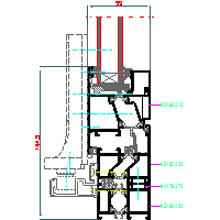 ALUPROF UK LTD. - Folding doors (folding doors) MB-59SC DH - 10 MB59SC-HARM-012 dwg