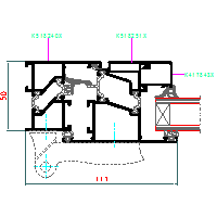 ALUPROF UK LTD. - Folding doors (folding doors) MB-59SC DH - 1 MB59SC-HARM-001 dwg