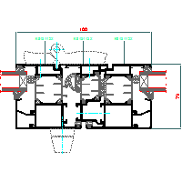 Aluprof S.A. - Drzwi harmonijkowe (folding doors) MB70 DH - 4 MB70_HARM-004 dwg